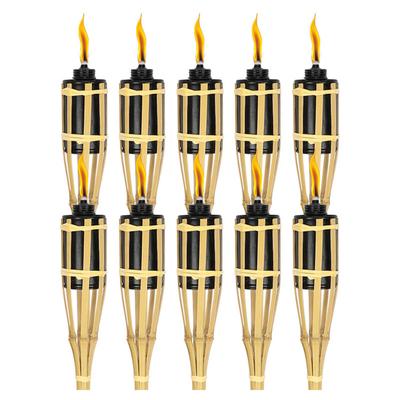 Swanew - Gartenfackel 10x Fackeln Fackel Gartenflamme Außen Leucht Wegeleuchten Bambus Image