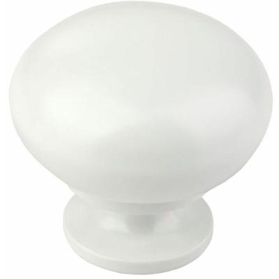Livingpoint24 - Möbelknopf Weiss, Schrankknopf Metall, Türknopf ø 32mm, Möbelknauf - Weiss Image