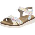 Sandalen, Leder, Wording-Print, für Damen