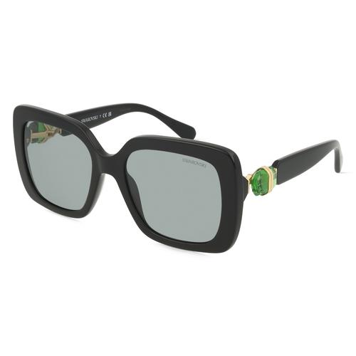 Swarovski SK6001 Damen-Sonnenbrille Vollrand Eckig Acetat-Gestell, schwarz