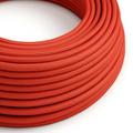 Creative Cables - Cavo elettrico Ultra Soft in silicone rivestito in tessuto Rosso Fuoco lucido