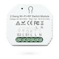Mini Interruttore 2 Canali Smart WiFi + RF433 con Telecomando - Tuya