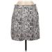 French Connection Casual Skirt: Gray Snake Print Bottoms - Women's Size 8