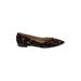 Marc Fisher Flats: Slip-on Chunky Heel Casual Brown Leopard Print Shoes - Women's Size 7 1/2 - Pointed Toe