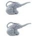 Jaxnfuro Union 63182 Elephant Watering Can 2 Quarts 0.5 Gallons Gray Novelty Indoor Watering Can - 2 Pack