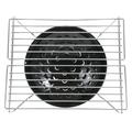 Charcoal Bbq Grill Oven Rack Barbecue Enamel Griddle Pan Stand Grills Stainless Steel Baking
