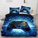 Modern Gamepad Bedding Set Boys Youth Video Game Controller Gaming Equipment Duvet Cover Decorative 3 Piece Duvet Cover With 2 Pillow Shams Full Size(No Comforter)