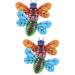 4 Pcs Iron Simulated Bees Wall Hanging Decor Bees Garden Wall Art Adornment