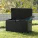 Outdoor 150 Gallon Resin Deck Box Waterproof Garden Large Storage Box 56x28x28 inch Black