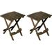 Outdoor Side Table Earthen Brown/2 PACK Sturdy & Stylish Portable Furniture