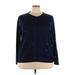 Croft & Barrow Cardigan Sweater: Blue Polka Dots Sweaters & Sweatshirts - Women's Size 3X