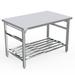 Homhougoâ€”30 x 48 Inches Stainless Steel Work Table for Prep & Work Folding NSF Heavy Duty Commercial Food Prep Worktable with Adjustable Undershelf for Kitchen Prep Work