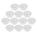 12pcs Office PC Computer Desk Grommet Cable Hole Cover 50mm Diameter (Grey White)