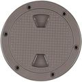 SEAFLO Marine Circular Non-Slip Screw Out Deck Plate Inspection Access Hatch 4 /6 /8 White/Black/Tan (4 TAN)