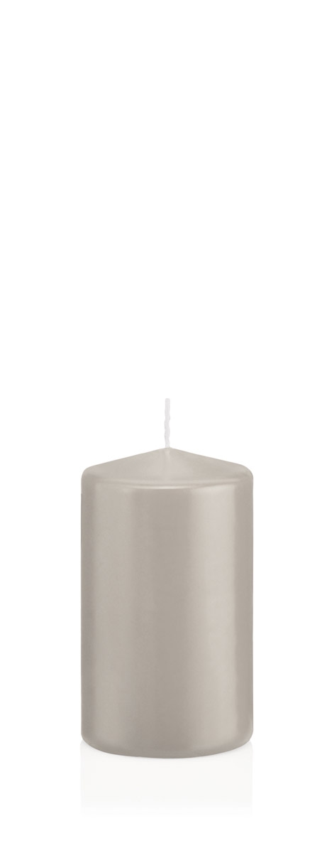 Wiedemann Kerzen Stumpenkerzen Zinn Grau 120 x Ø 58 mm, 16 Stück Image