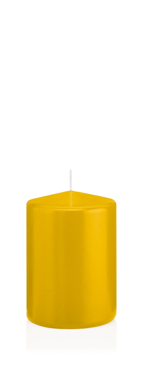 Wiedemann Kerzen Stumpenkerzen Dotter Gelb Ø 68 x 100 mm, 12 Stück Image