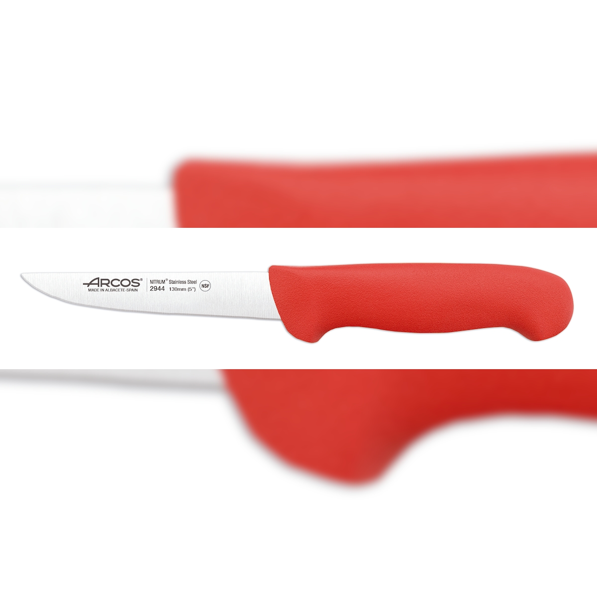 Arcos Serie 2900 - Ausbeinmesser - Klinge Nitrum Edelstahl 130 mm - HandGriff Polypropylen Farbe Rot Image