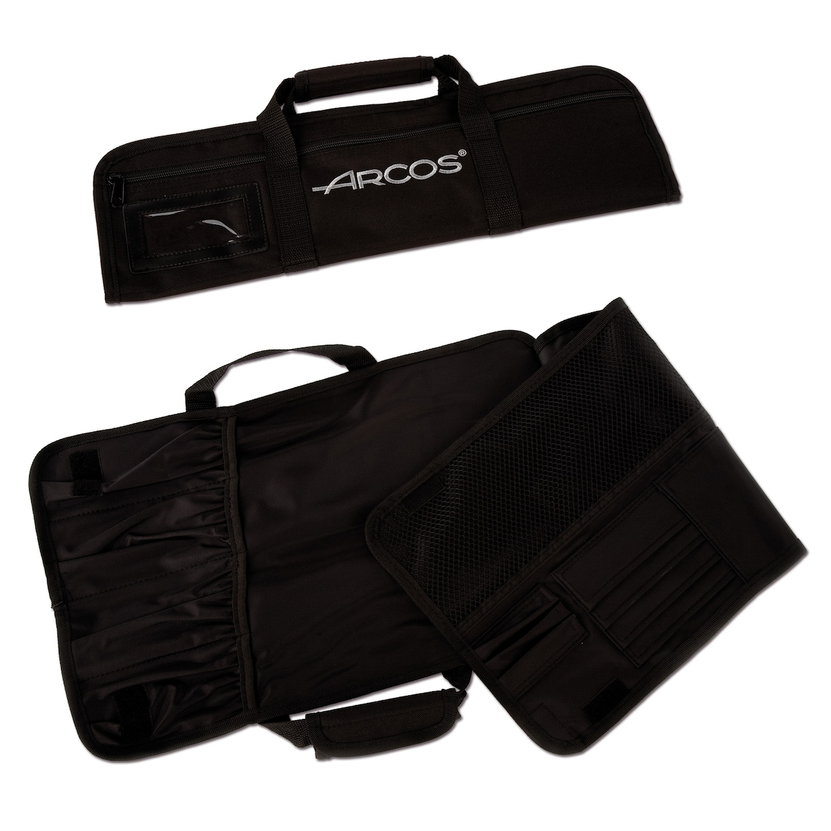 Arcos Messer Roll Bag - Messer Rolltasche zu 4 Stück - 100% Polyester 460 x 275 mm - Farbe Schwarz (MESSER NICHT ENTHALTEN) Image