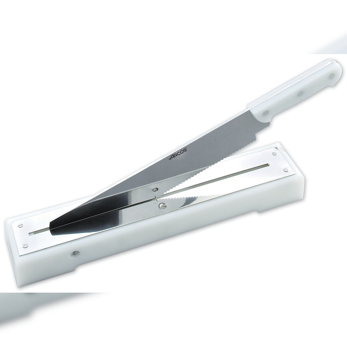 Arcos Professionelle Geräte - Brotschneidemesser - Klinge Edelstahl 440 mm - Polyethylene Farbe Weiße Image