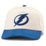 Men's American Needle White/Blue Tampa Bay Lightning Burnett Adjustable Hat