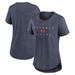 Women's Nike Heather Navy Detroit Tigers Knockout Team Stack Tri-Blend T-Shirt