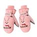 Dyfzdhu Kids Winter Gloves Snow Ski Waterproof Thermal Insulated Gloves For Boys Girls Toddler Children Youth For Cold Weather Pink