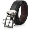 AWAYTR Reversible Leather Belt - Two Color-in-One Belt for Jeans Dress Women Men Belt with Rotated Buckle