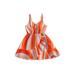 AMILIEe Baby Kids Girlâ€™s Slip Dress Sleeveless Striped Ruffled A-line Dress