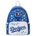 Loungefly Los Angeles Dodgers Floral Mini Backpack