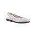 Women's Memory Sling Back Flat by Cliffs in White Smooth (Size 10 M)