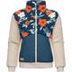 Fleecejacke RAGWEAR "Madaras Flower" Gr. XS (34), blau (petrol) Damen Jacken Fleecejacken