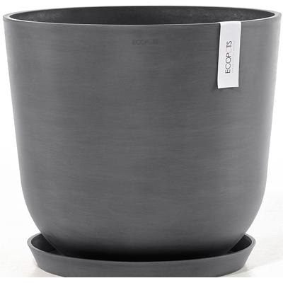 Blumentopf ECOPOTS "Oslo 45 + Wassersystem Grau", grau, B:45cm H:39,4cm T:45cm Ø:42,6cm, Kunststoff, Pflanzgefäße, für innen und außen: frostsicher, bruchsicher und lichtbeständig