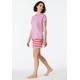 Schlafanzug SCHIESSER ""Casual Essentials"" Gr. 42 (XL), rosa (bonbonrosa) Damen Homewear-Sets Pyjamas