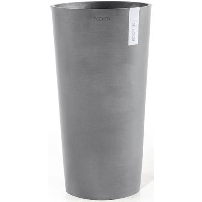Blumentopf ECOPOTS "Amsterdam extrahoch 90 Grau", grau, B:49,8cm H:91cm T:49,8cm Ø:47cm, Kunststoff, Pflanzgefäße, für innen und außen: frostsicher, bruchsicher und lichtbeständig