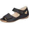 Sandale WALDLÄUFER "Heliett", Damen, Gr. 7,5 (41), schwarz, Glattleder, Textil, Nubukleder, klassisch, Schuhe, Sommerschuh, Sandalette, Keilabsatz, mit Orthotritt, H-Weite