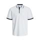 Poloshirt JACK & JONES JUNIOR "JJSTEEL POLO SS JNR" Gr. 176, weiß (white) Jungen Shirts Poloshirts