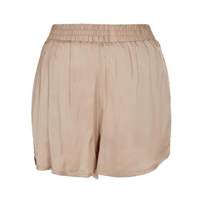 Shorts URBAN CLASSICS "Urban Classics Damen Ladies Viscose Satin Resort Shorts", Damen, Gr. XS, US-Größen, grau (softtaupe), 100% Viskose, unifarben, relaxed fit, Hosen Image