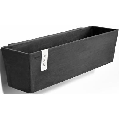 Blumentopf ECOPOTS "Manhattan Wall 55 Dunkelgrau", grau (dunkelgrau), B:55cm H:15,3cm T:17,2cm Ø:53,4cm, Kunststoff, Pflanzgefäße, für innen und außen: frostsicher, bruchsicher und lichtbeständig Image