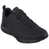 Sneaker SKECHERS "UNO LITE-LIGHTER ONE", Herren, Gr. 47,5, schwarz, Lederimitat, casual, Schuhe, im monochromen Look, Freizeitschuh, Halbschuh, Schnürschuh