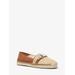 Michael Kors Ember Leather and Straw Espadrille Brown 7.5