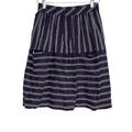 Anthropologie Skirts | Anthropologie Maeve Skirt Women Sz 0 Blue Navy White Stripes Tiered Boho Work | Color: Blue/White | Size: 0