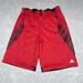 Adidas Shorts | Adidas Shorts Mens Size Medium Red Black Basketball Shorts Athleisure Drawstring | Color: Red | Size: M