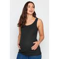 Lts Tall Maternity Black Popper Fastening Nursing Vest 12 Lts | Tall Women's Maternity Tops