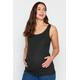 Lts Tall Maternity Black Popper Fastening Nursing Vest 12 Lts | Tall Women's Maternity Tops