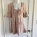 Jessica Simpson Dresses | Jessica Simpson 3/4 Sleeve Embroidered Dress Sz 6 | Color: Cream/Pink | Size: 6