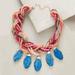 Anthropologie Jewelry | Anthropologie Braided Bib Necklace Nwt | Color: Blue/Pink | Size: Os