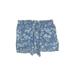 Lane Bryant Denim Shorts: Blue Floral Bottoms - Women's Size 18 Plus