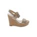 Marc Fisher Wedges: Tan Solid Shoes - Women's Size 5 - Open Toe