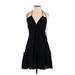 Divided by H&M Cocktail Dress - Mini Halter Sleeveless: Black Print Dresses - Women's Size Small