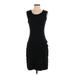 Calvin Klein Casual Dress - Sheath: Black Solid Dresses - Women's Size X-Small